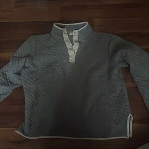 Grey quarter snap sweater